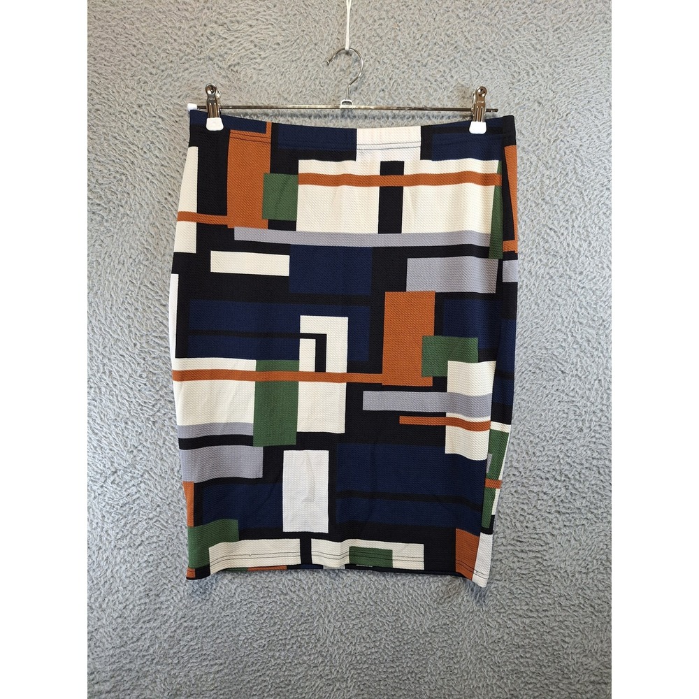 Emery Rose Skirt Womens 1XL Multicolor Geometric‎ Abstract Mod Streetwear Chic